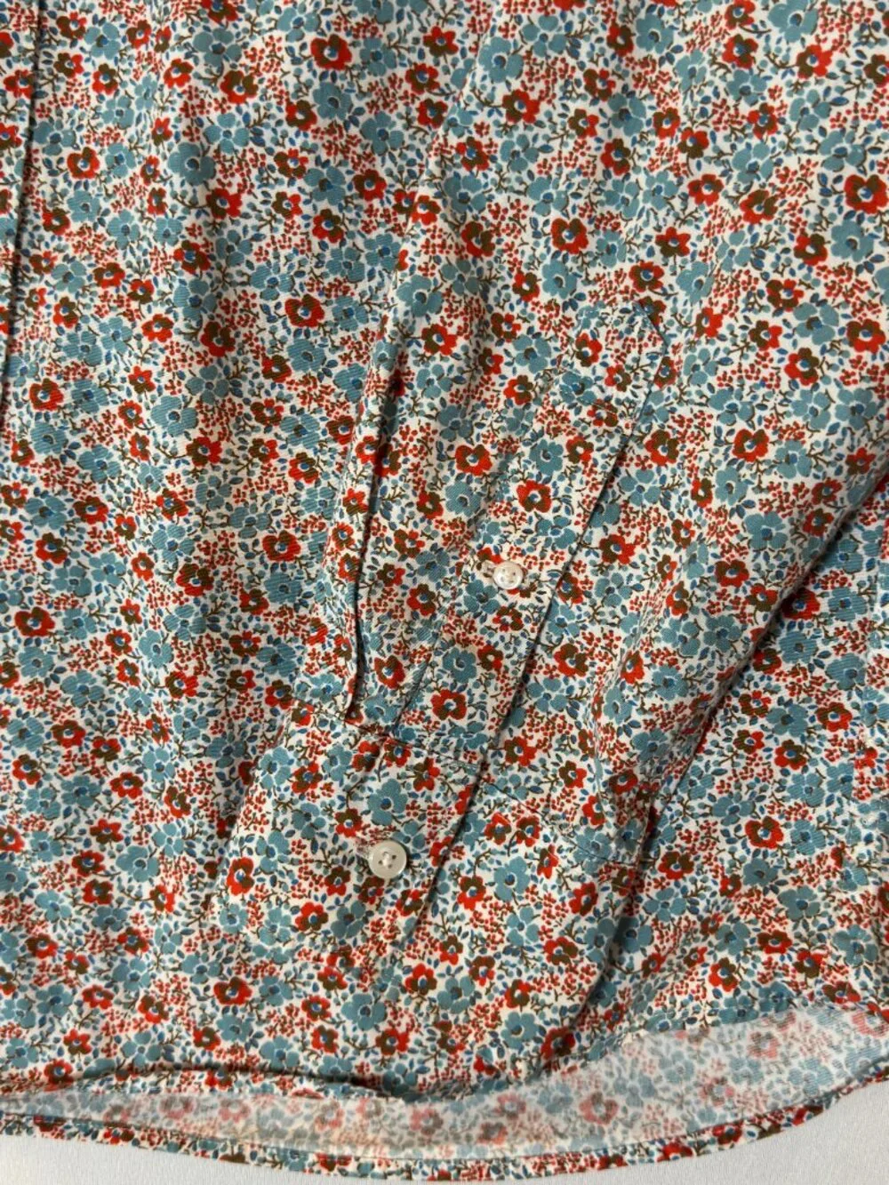 J. Crew Secret Wash Stretch Slim Men's L Floral Button Up Shirt Long Sleeve